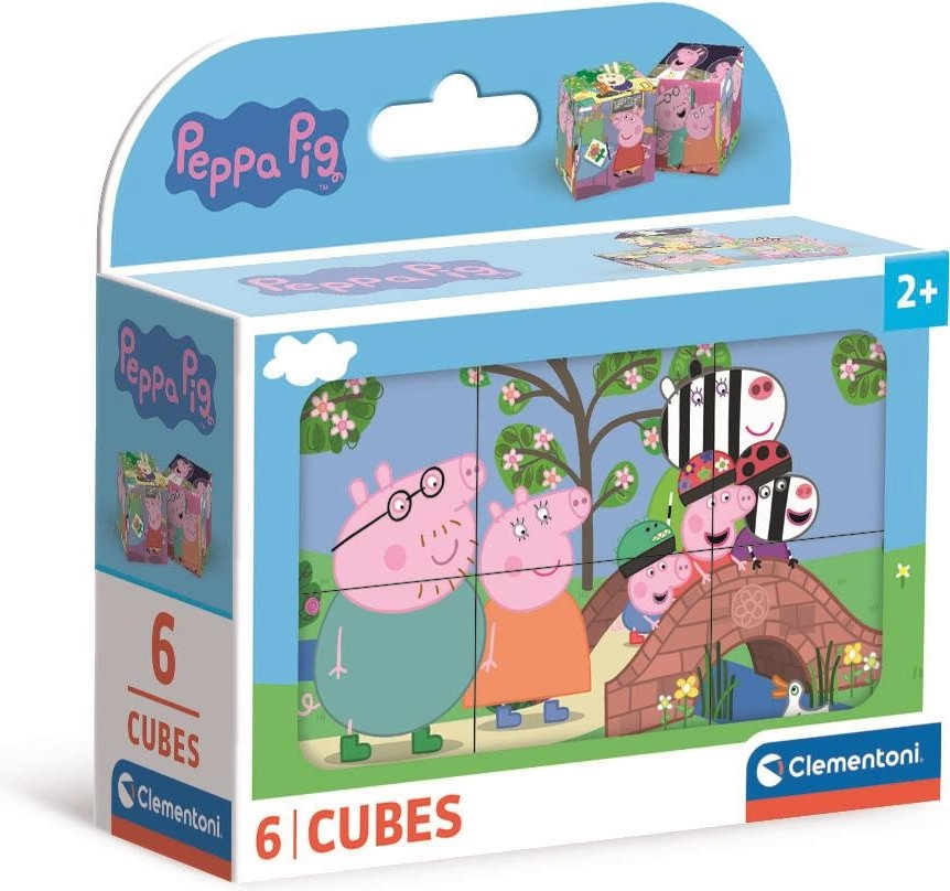 E-shop CLEMENTONI Obrázkové kostky Prasátko Peppa, 6 kostek