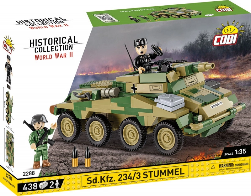 E-shop COBI 2288 World War II Nemecké pancierové vozidlo Sd.Kfz. 234/3 Stummel 1:35