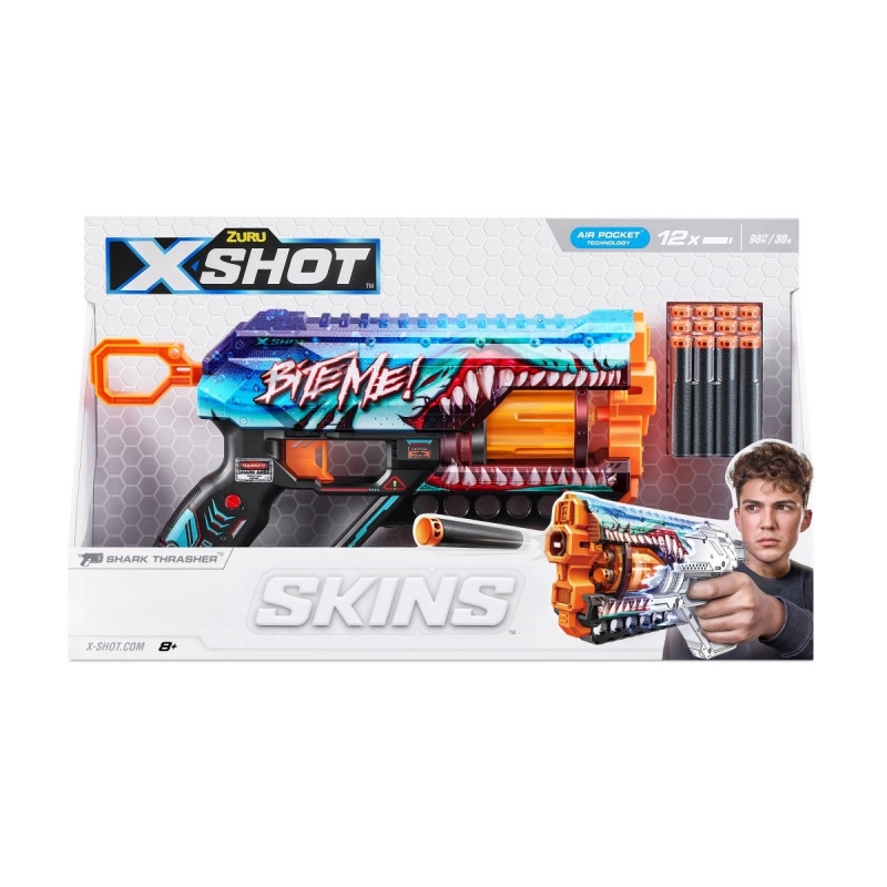 E-shop X-shot skins griefer thrasher – pištoľ na penové náboje, 12 šípok