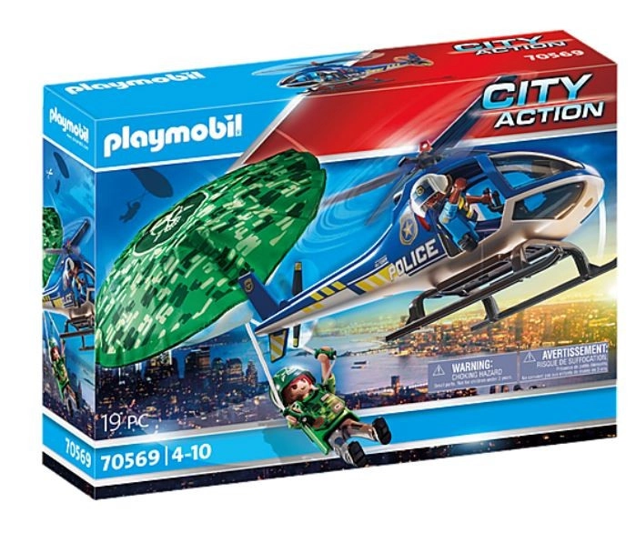 Playmobil 70569 Policejní vrtulník: Pronásledování padáku