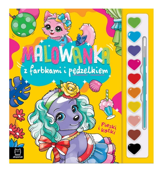 E-shop Maľovacia sada s farbičkami a štetcom – psíkovia a mačičky