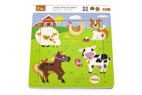 E-shop Viga puzzle 9 dílků domácí zvířátka
