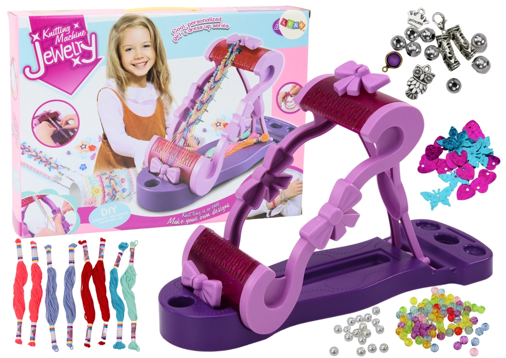 E-shop Lean Toys Sada kreatívneho stroja na výrobu šperkov vyšívacej nite korálikov