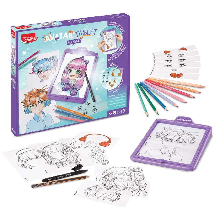 E-shop KIK KX3555 Kresliaca tabuľka Manga fialová