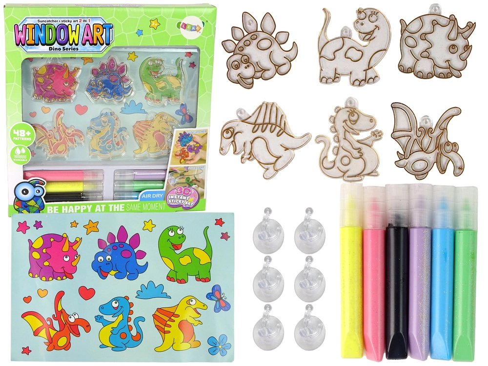 E-shop Lean Toys Kreatívna súprava tuhnúce farby 3D Dinosaury
