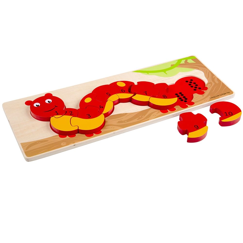 E-shop Bigjigs Toys počítacie puzzle Húsenica