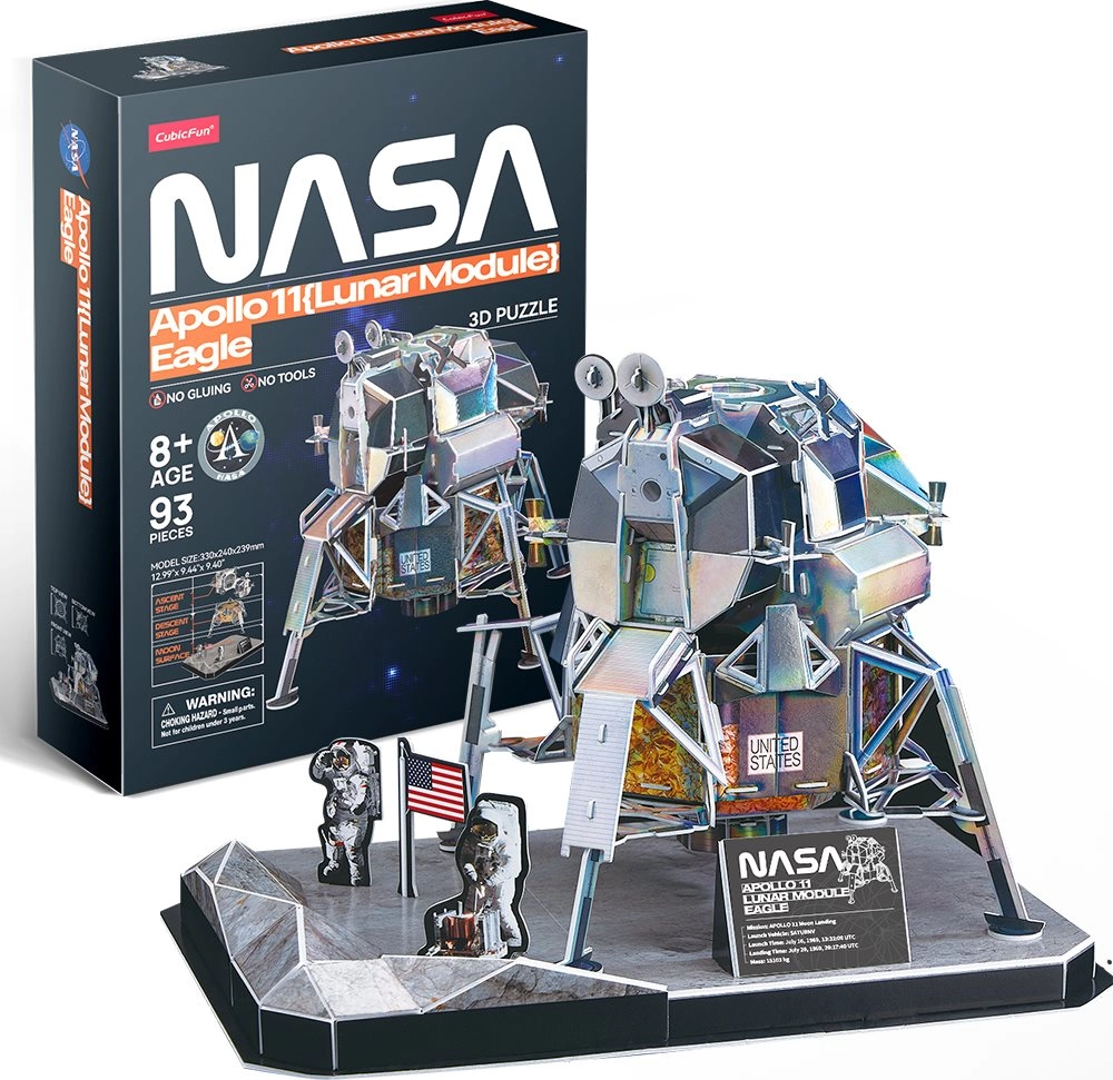 E-shop CubicFun 3D puzzle NASA: Apolo 11, Lunární modul Eagle 93 ks