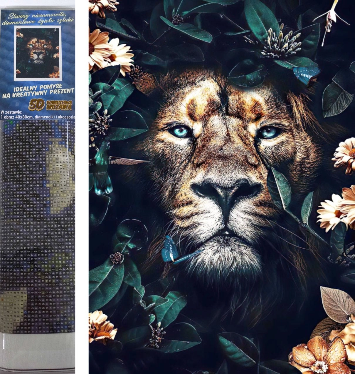 E-shop Norimpex Diamond Painting Hidden lion 30x40cm 1-39 dielov
