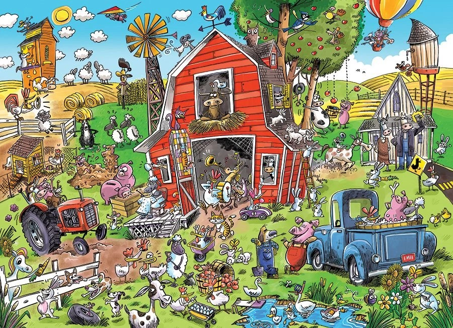 COBBLE HILL DoodleTown: Šialená farma 1000 dielov