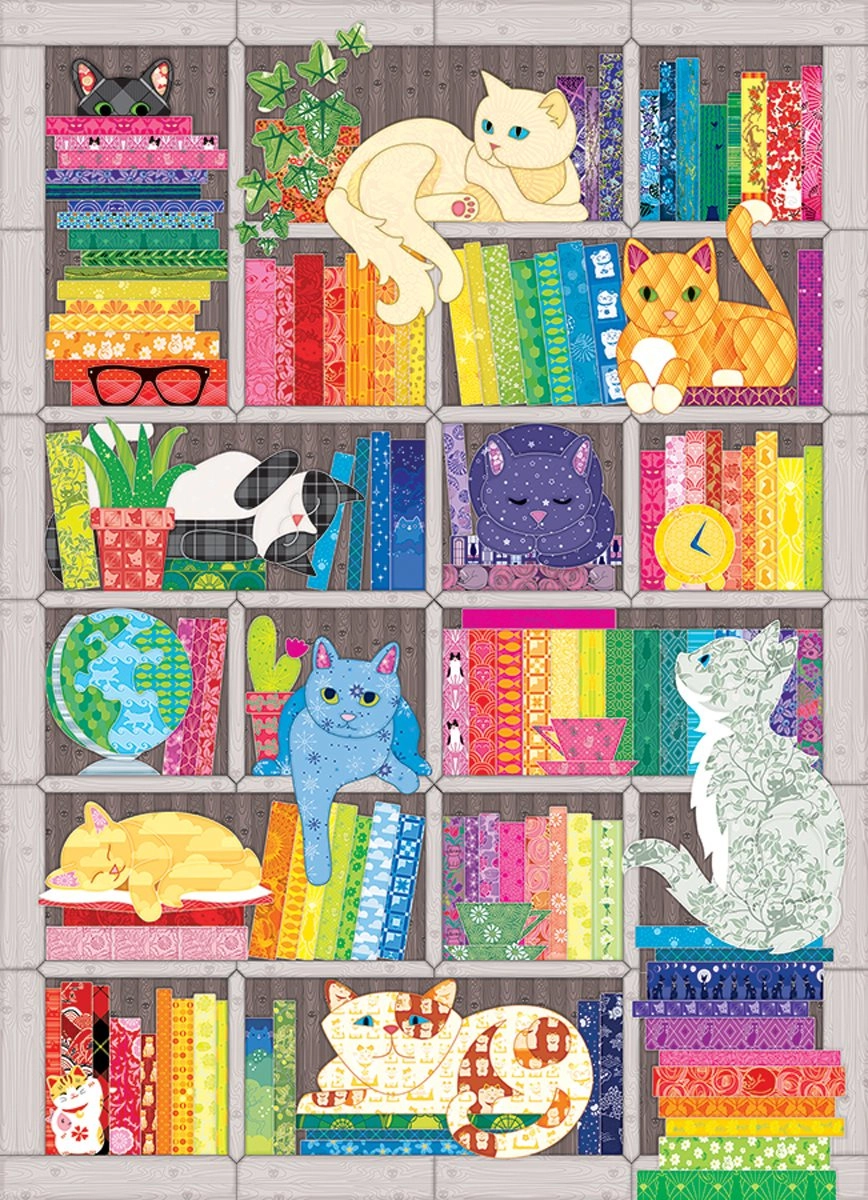 E-shop Cobble Hill Rainbow Cat Quilt 1000 dielov