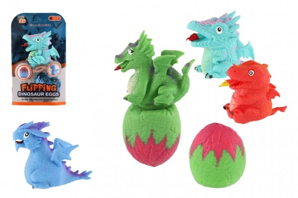 E-shop Teddies Dinosaurus/vaječné sústruženie silikónu 15cm na karte