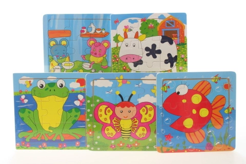 E-shop Drevené puzzle zvieratká na podložke