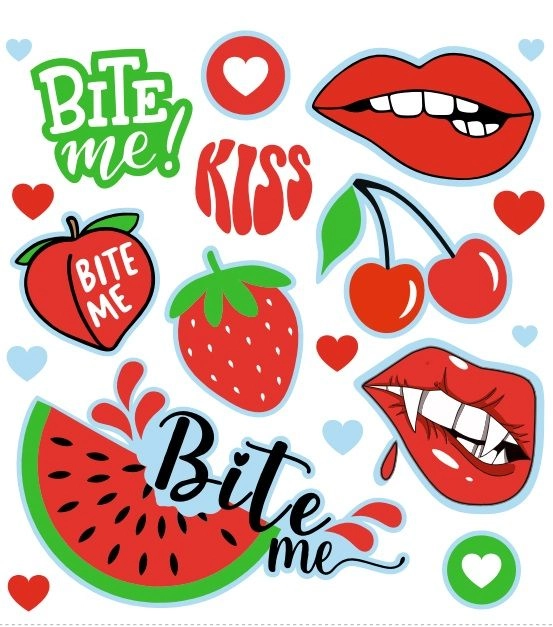 E-shop Nažehlovacie nášivky Bite Me – dekoratívne samolepky na oblečenie