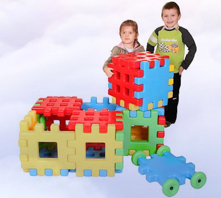 E-shop WOOPIE STAVEBNÉ BLOKY VAFLE XXL 35 X 35 cm