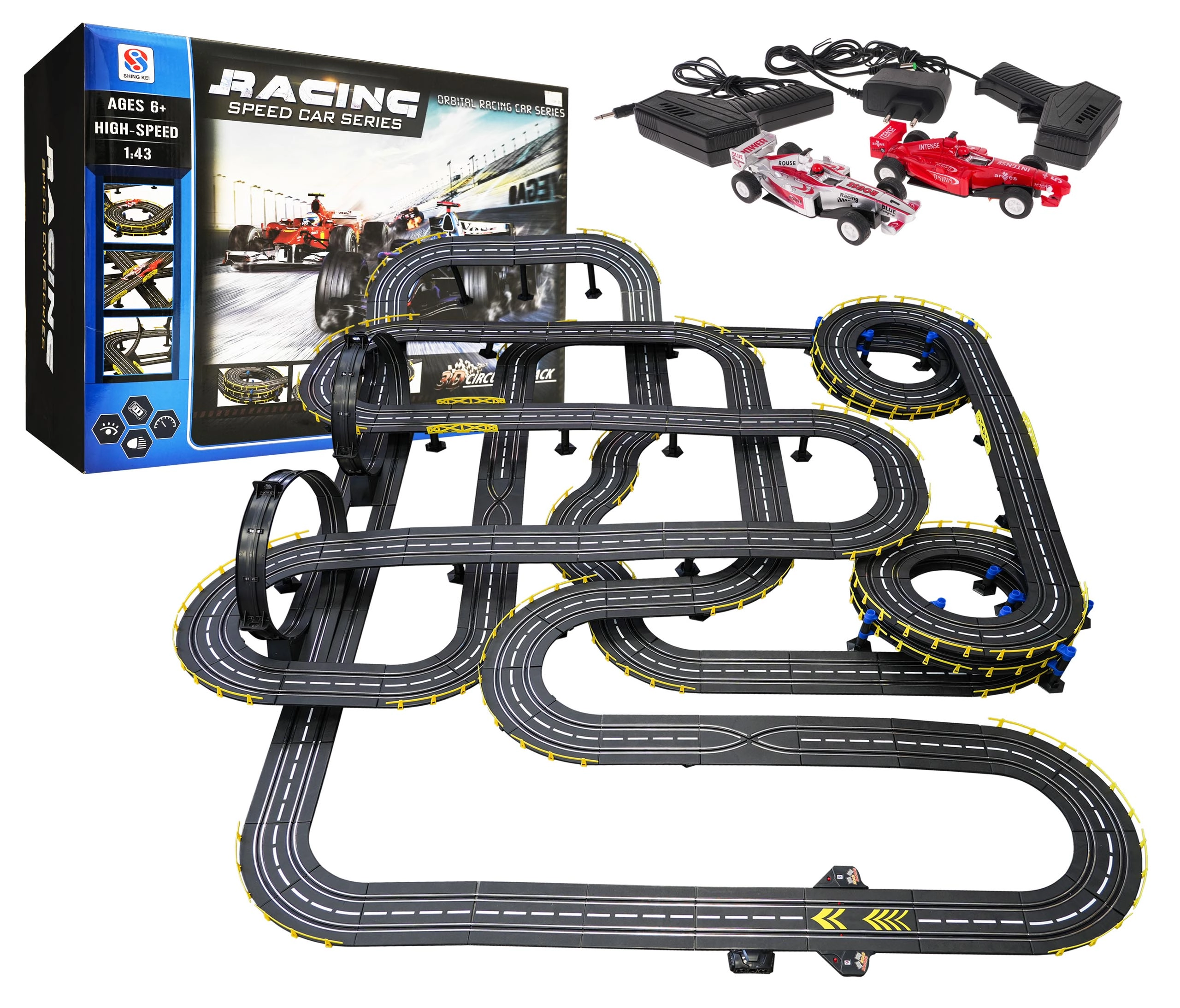 JOKO Mega Veľká Autodráha Mega Race Track Crazy Loop 2,68m x 1,87m dĺžka Trasy 28 metrov