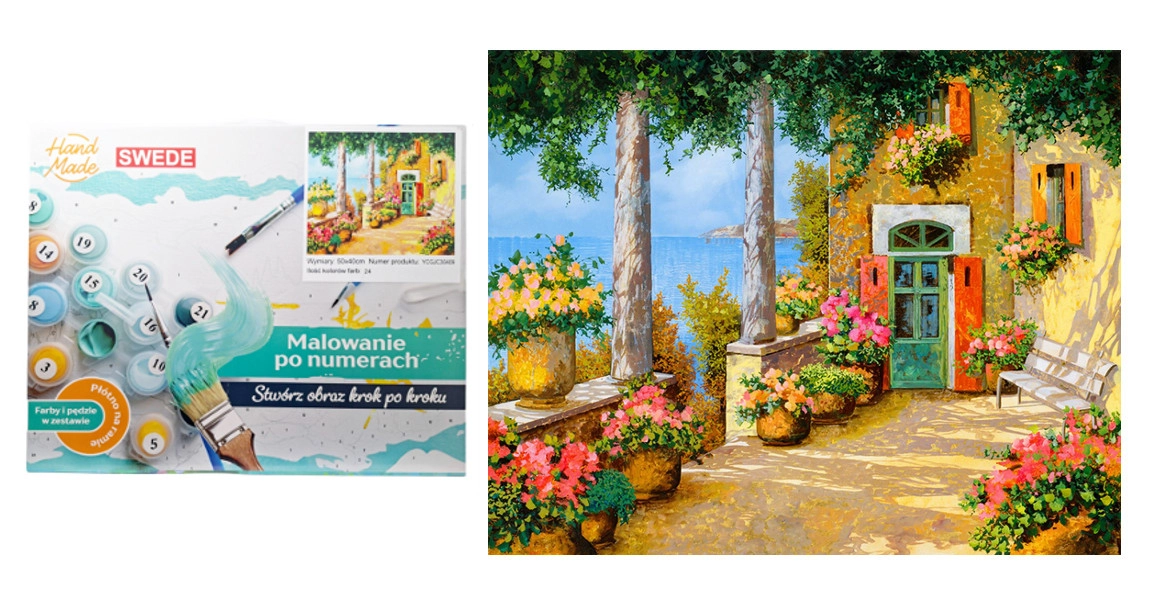 Maľovanie podľa čísel – terasa s výhľadom na more