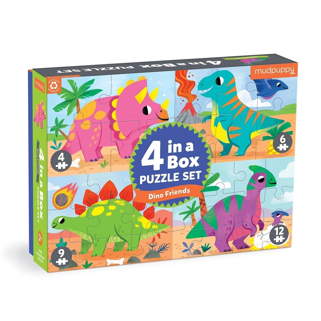 E-shop Mudpuppy puzzle dinosaury sada 4 v 1