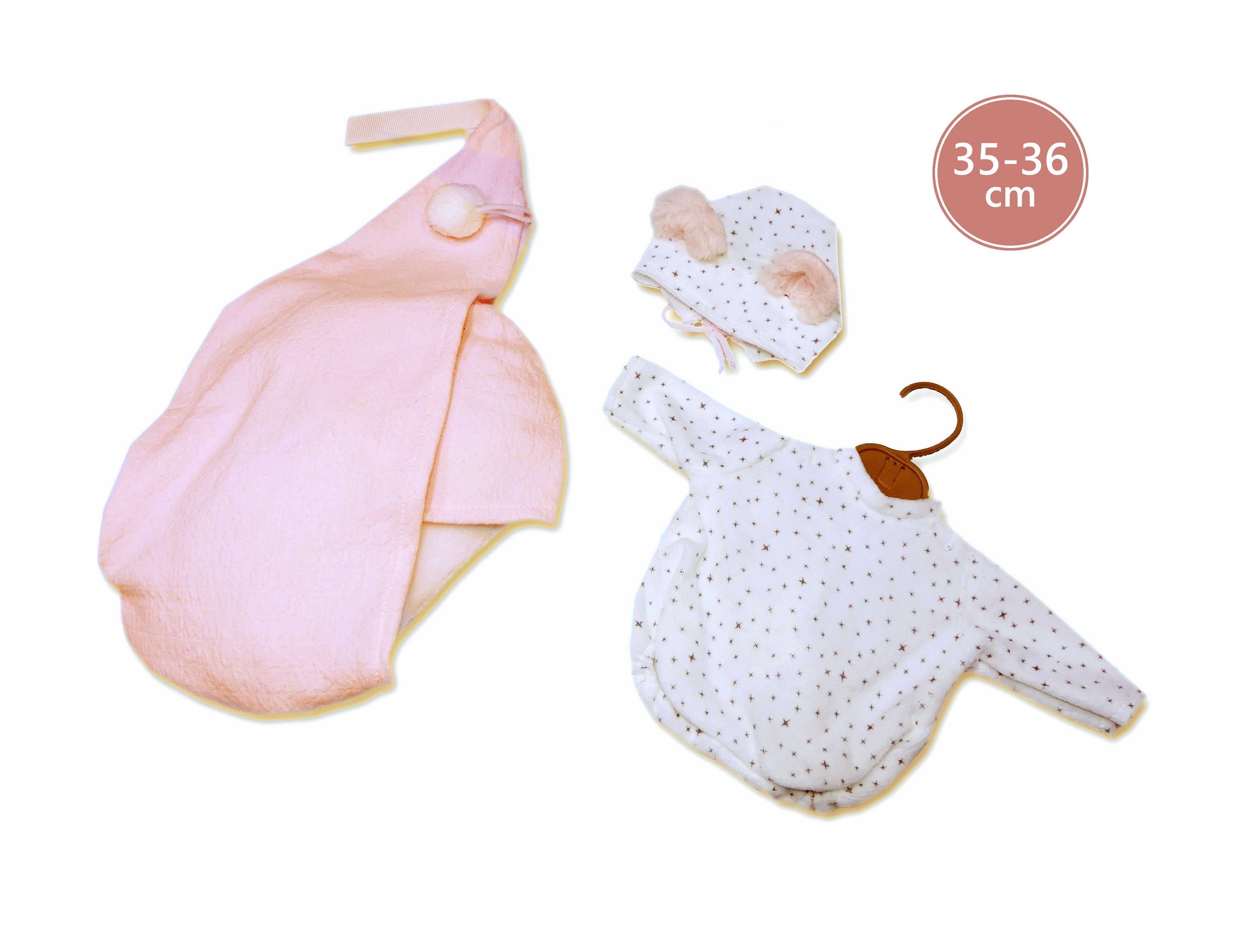 E-shop Llorens M635-66 oblečenie pre bábiku NEW BORN 35-36 cm
