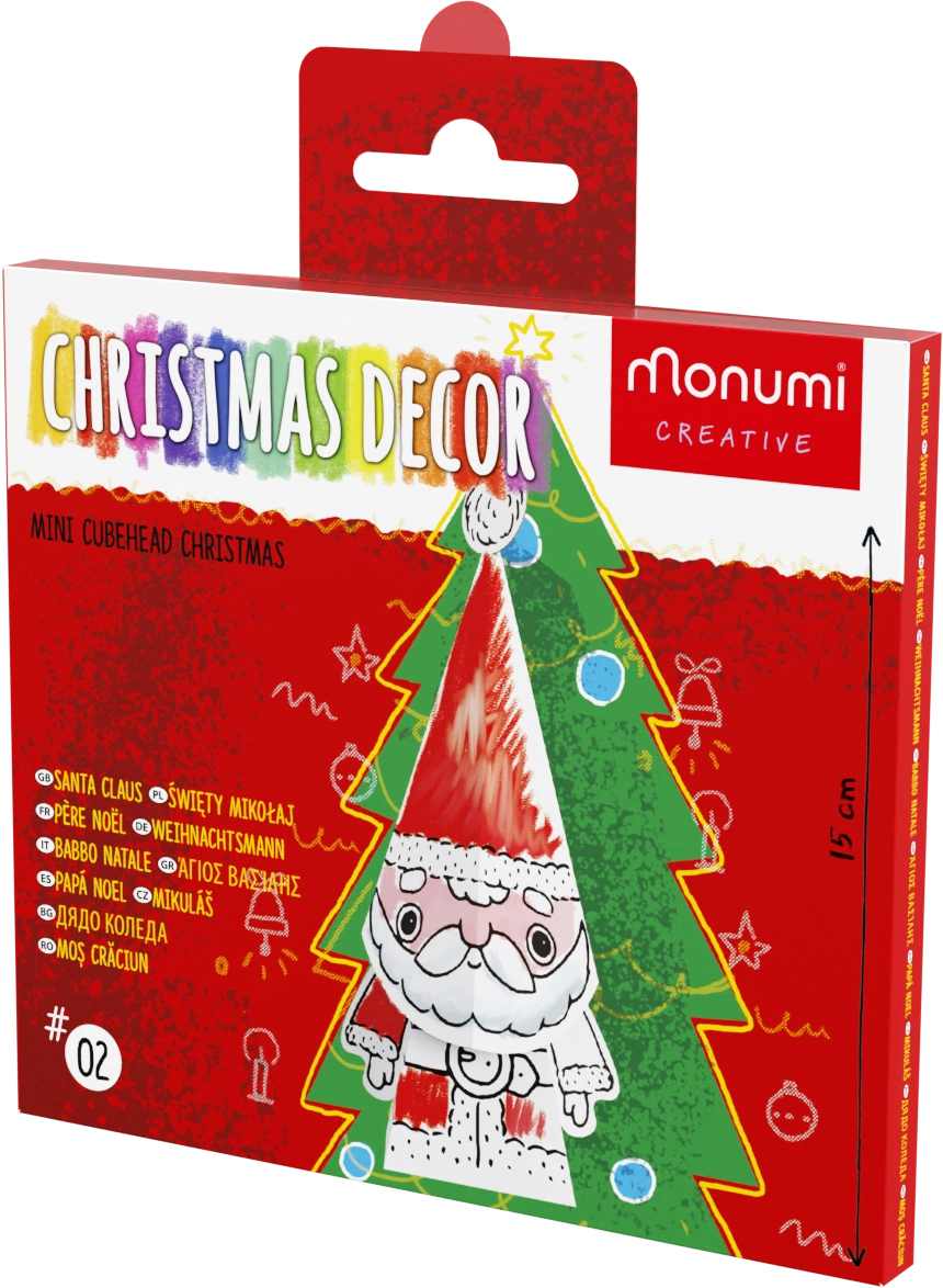 E-shop Ditipo 3D kartonová skládačka k vymalování Santa 15 cm