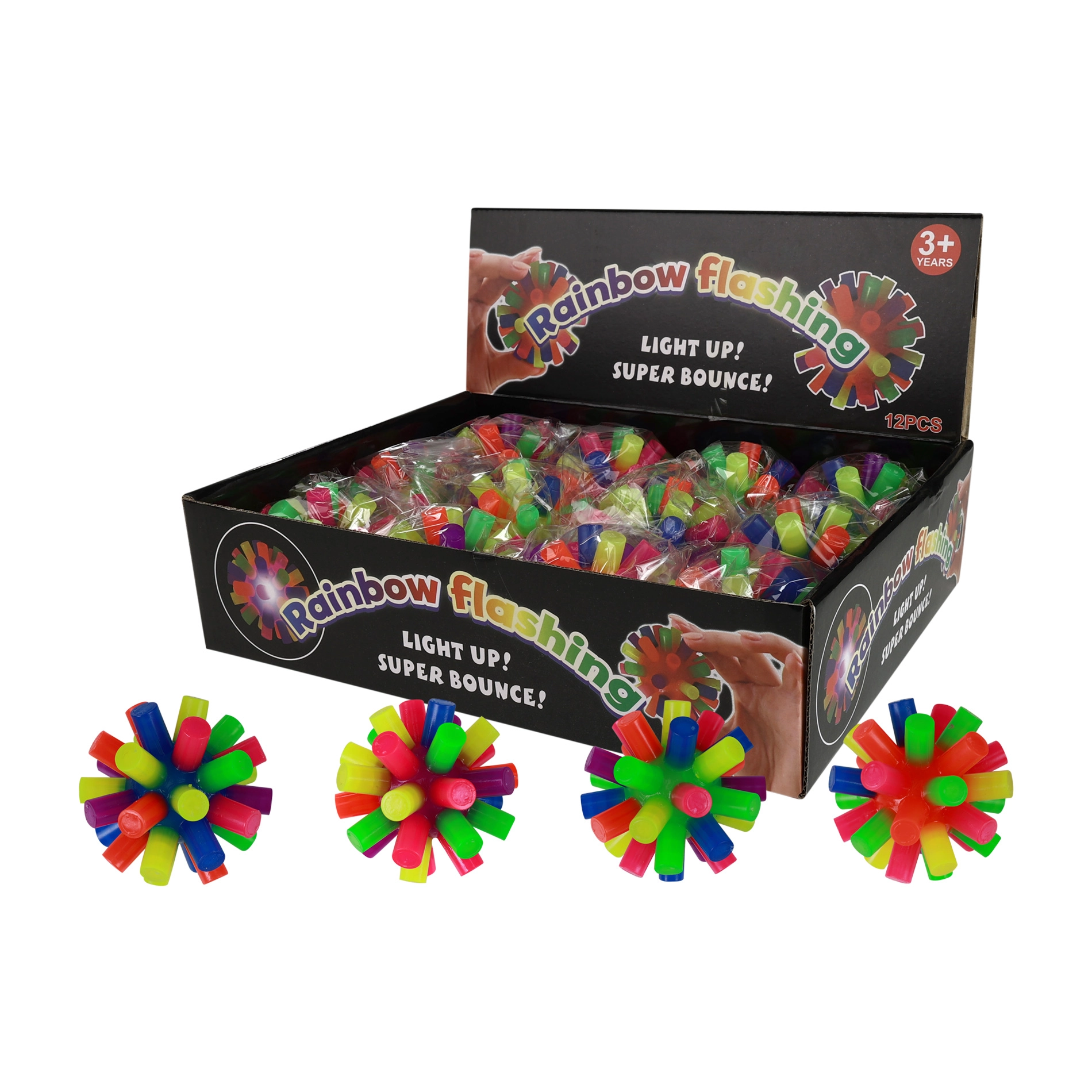 E-shop Svetielkujúca skákacia loptička s ostňami 8 cm