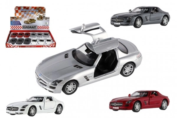E-shop Kinsmart Mercedes-Benz SLS AMG kov/plast 13cm - mix farieb