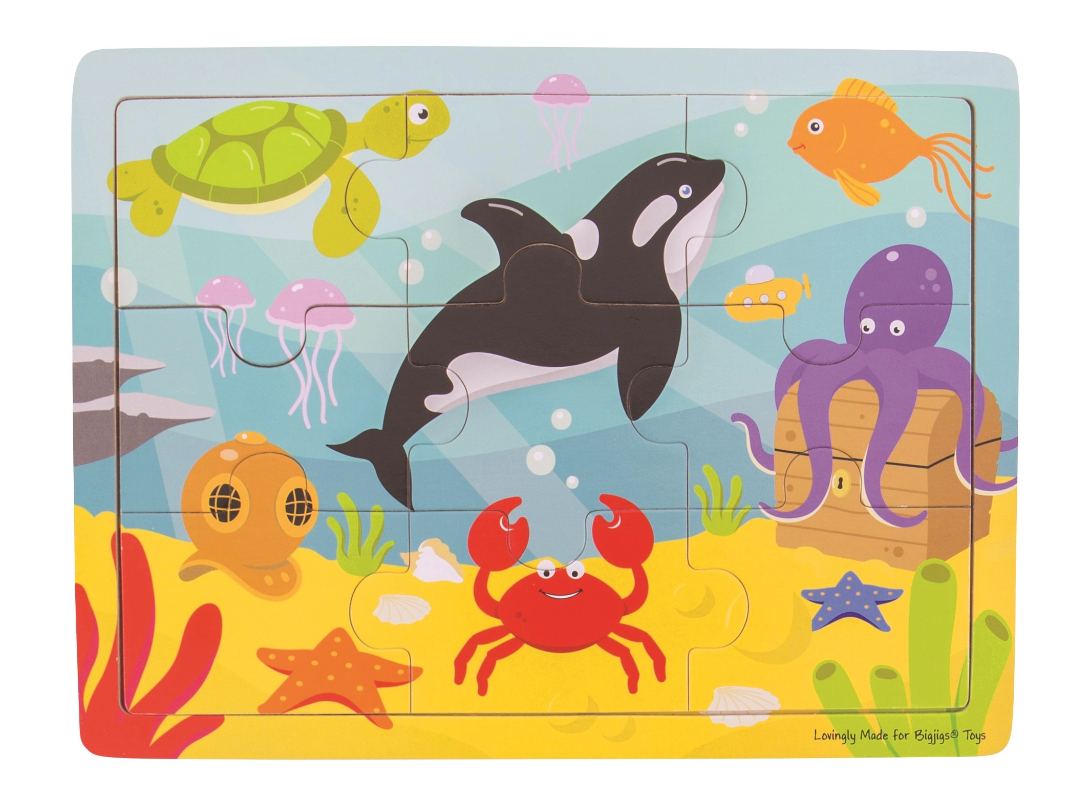 E-shop Bigjigs puzzle Morský svet 9 ks