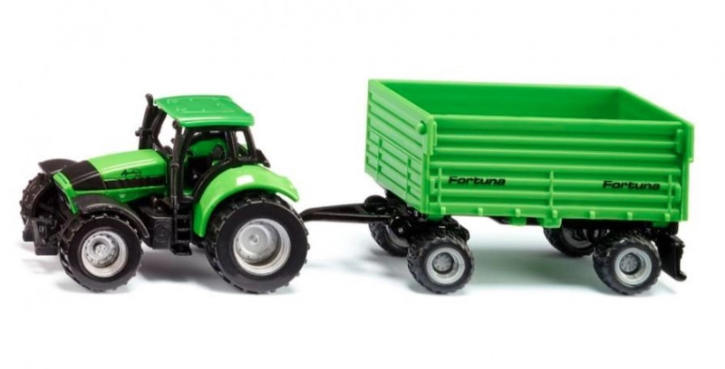 E-shop Siku traktor Deutz-Fahr s dvojosovým prívesom Fortuna