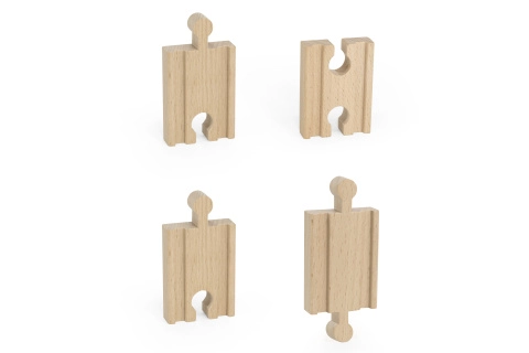 E-shop Bigjigs Rail Drevené koľaje Dlhé rovné koľaje - 21 cm - 4 ks
