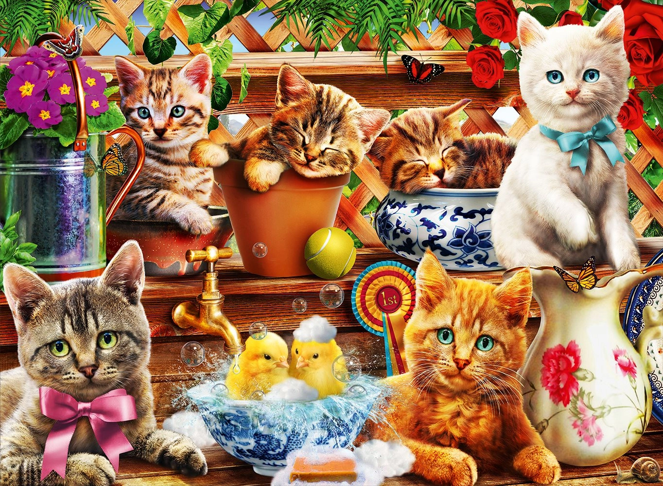 E-shop BLUEBIRD Puzzle Mačiatka v kôlni 3000 dielikov