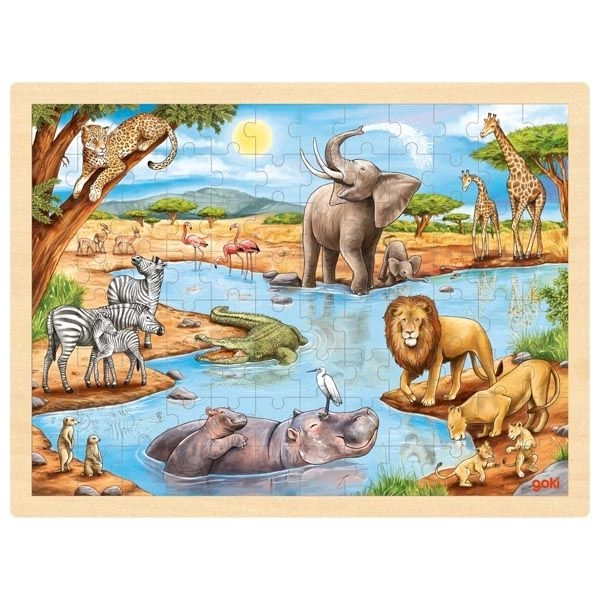 E-shop GOKI Dřevěné Africká savana 96 dielov