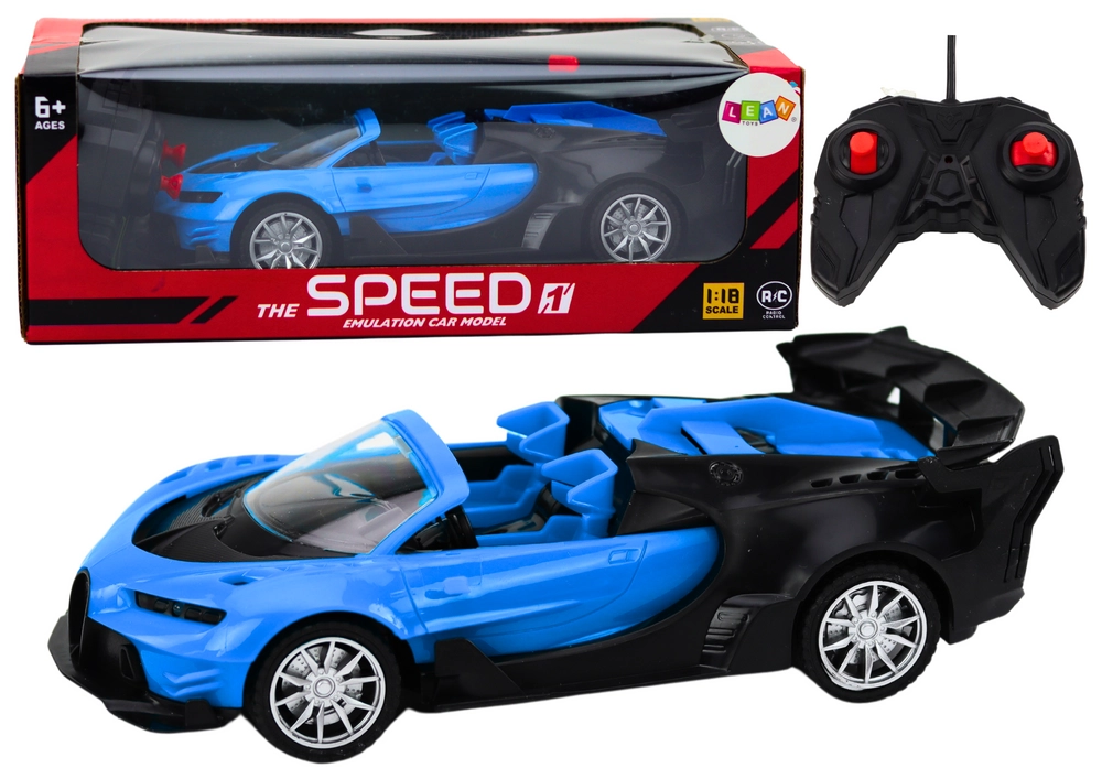 E-shop Pretekárske auto na diaľkové ovládanie 1:18 modré