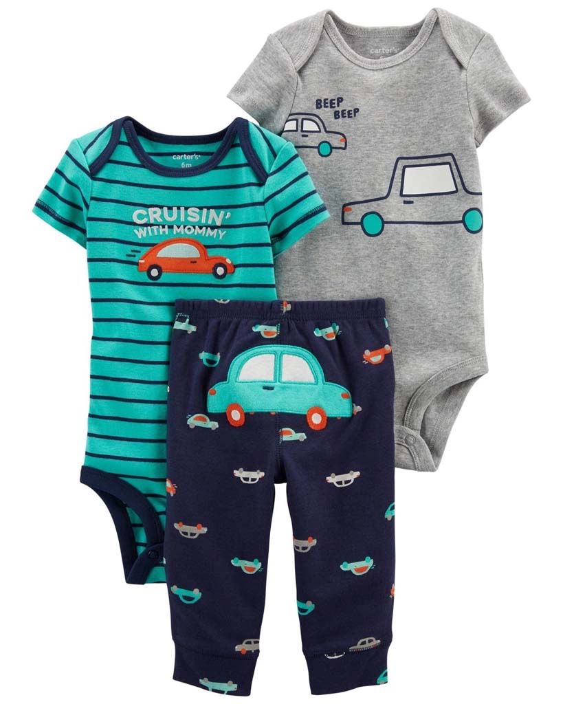E-shop Carter’s Set 3dielny body kr. rukáv 2ks nohavice Green Monster chlapec LBB