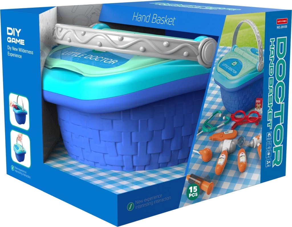 E-shop Alltoys Hrací set Doktorský košík modrý