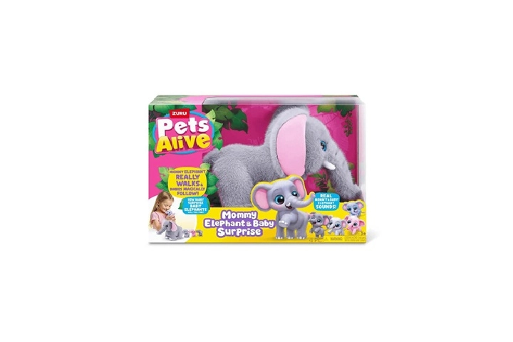 ZURU Pets Alive Mama slonica s mláďatami