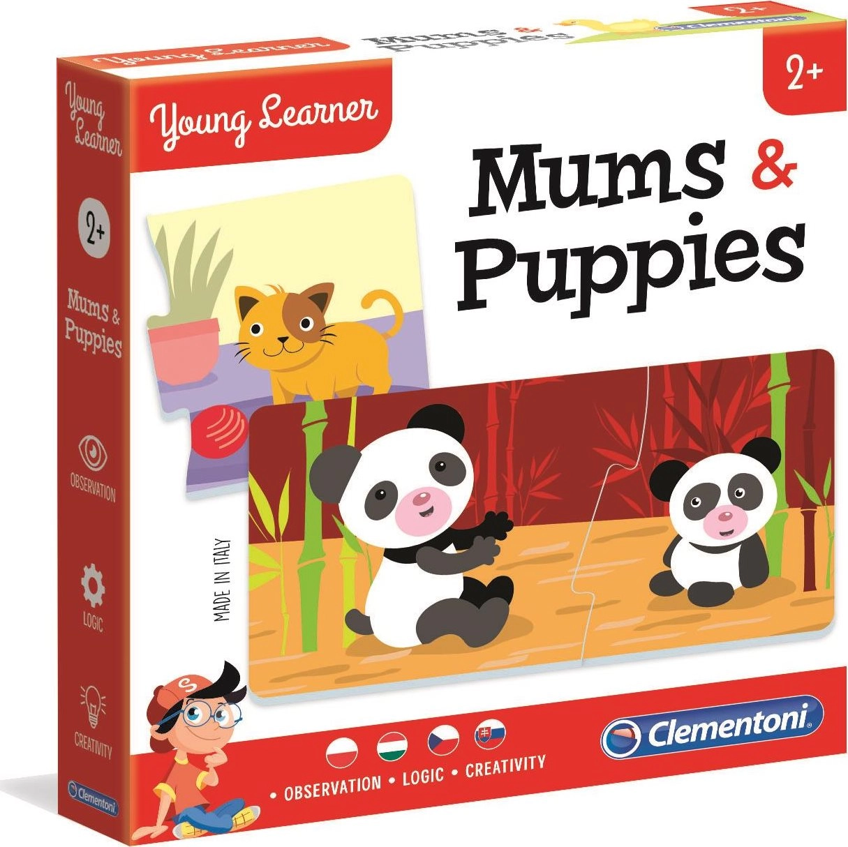 E-shop Clementoni Young Learner Mamičky a mláďatká 12x2 dielov