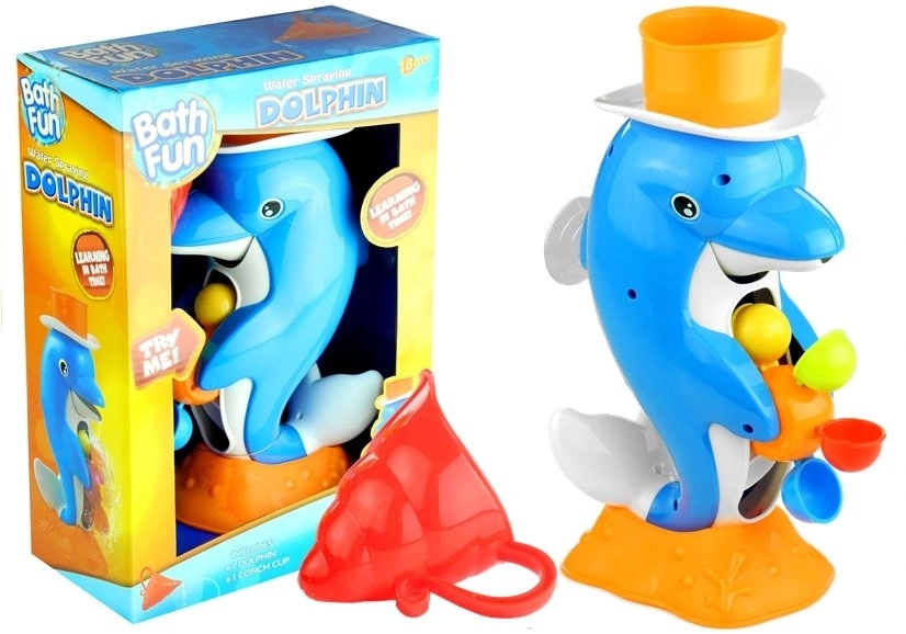 E-shop LEAN TOYS Delfín s naberačkou modrý