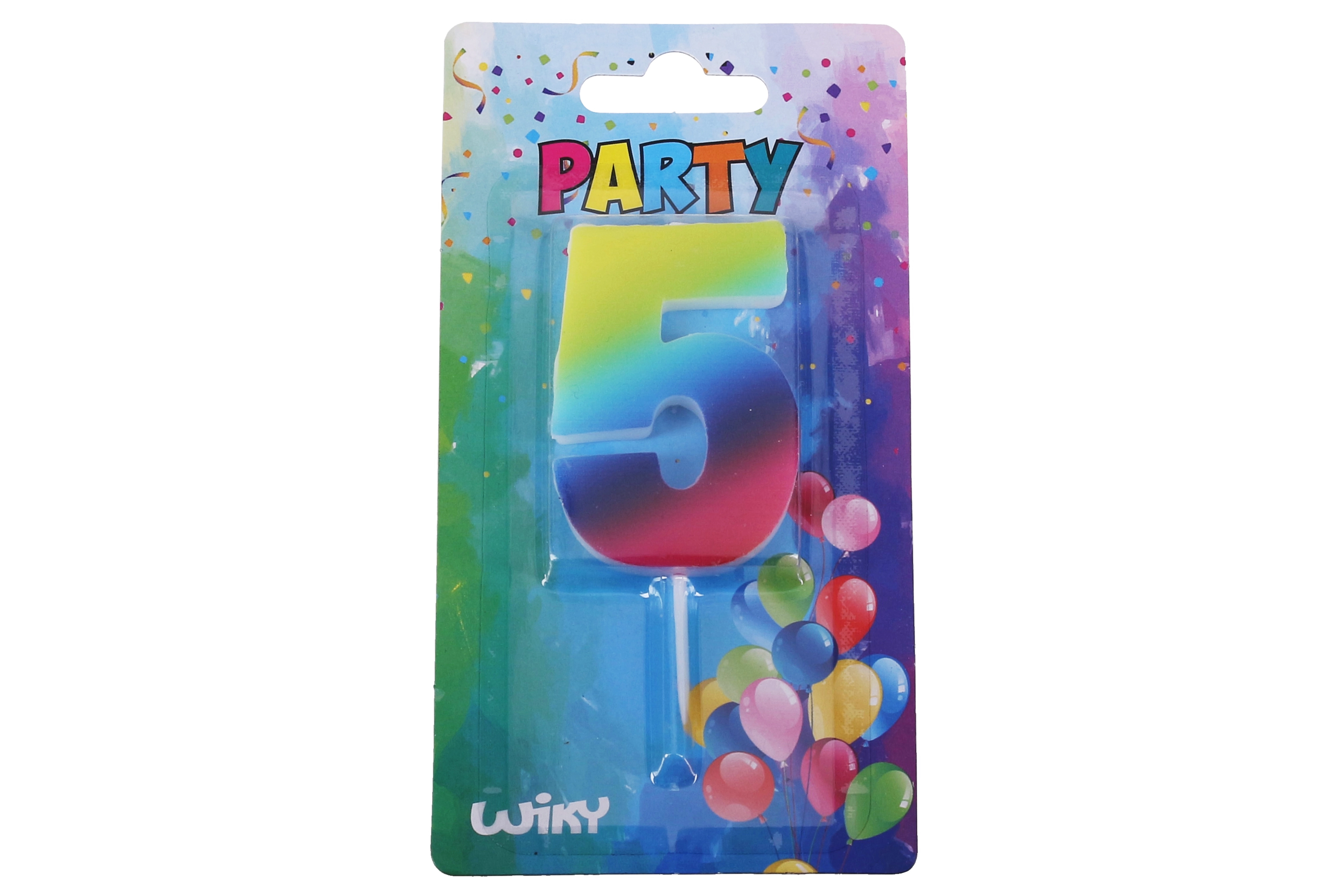 E-shop Wiky Párty sviečka číslo 5 Dúha WKW008548