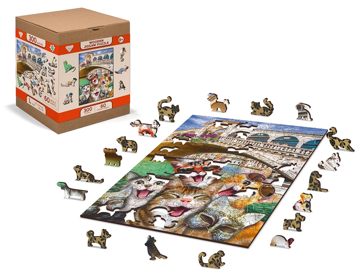 E-shop WOODEN CITY Dřevěné Koťata v Benátkách 2v1 EKO 75 dielov
