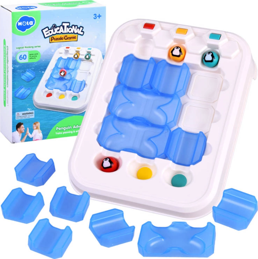 E-shop HOLA Toys Logická vzdelávacia hra Puzzle Bludisko Dobrodružstvo s Tučniakmi