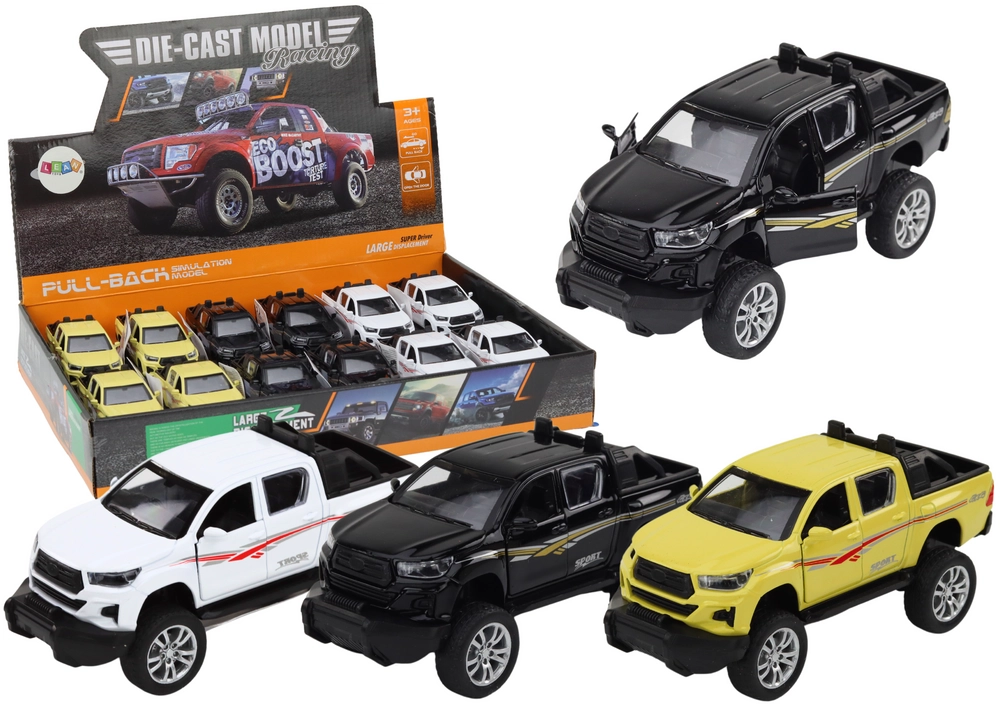 E-shop Lean Toys Hliníková pružina pre terénne, pohon, biela, čierna, žltá