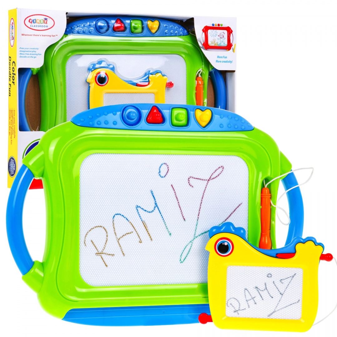 E-shop Sada 2 magnetických kresliacich tabuliek pre deti 3+ s ryskami a 4 pečiatkami