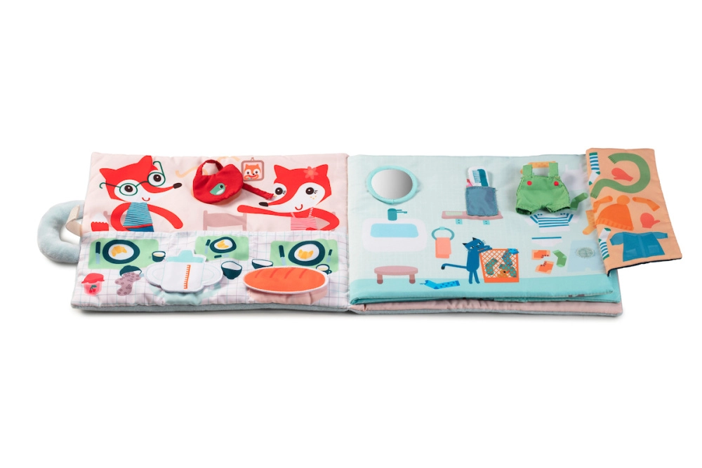 E-shop Lilliputiens knižka textilná didaktická Dobré ráno líška Alice