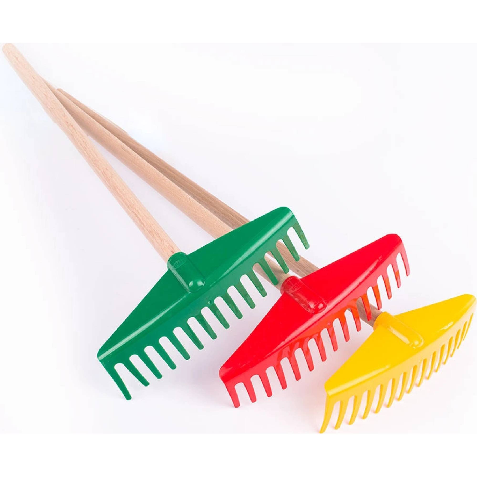 E-shop Lena hrábě v síťce s držátkem zelená 60 cm