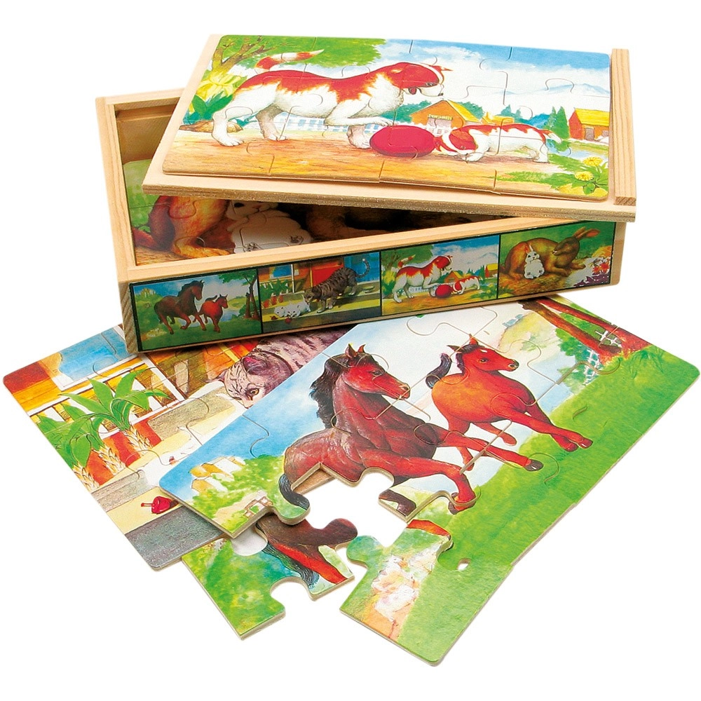 E-shop Bino Puzzle v krabičce zvířátka