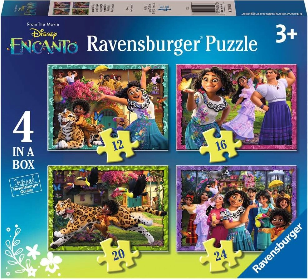 E-shop RAVENSBURGER Puzzle Encanto 4v1 (12, 16, 20, 24 dielikov)