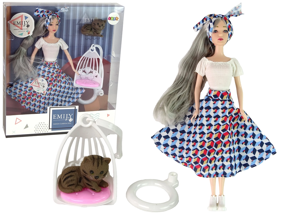 Lean Toys Súprava Emily s mačiatkom