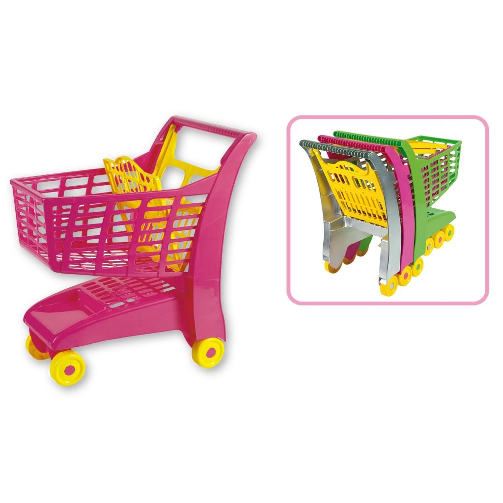 E-shop Androni nákupný vozík so sedadlom ružový