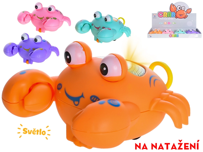 E-shop Jazdiaci krab na batérie so svetlom 10 cm