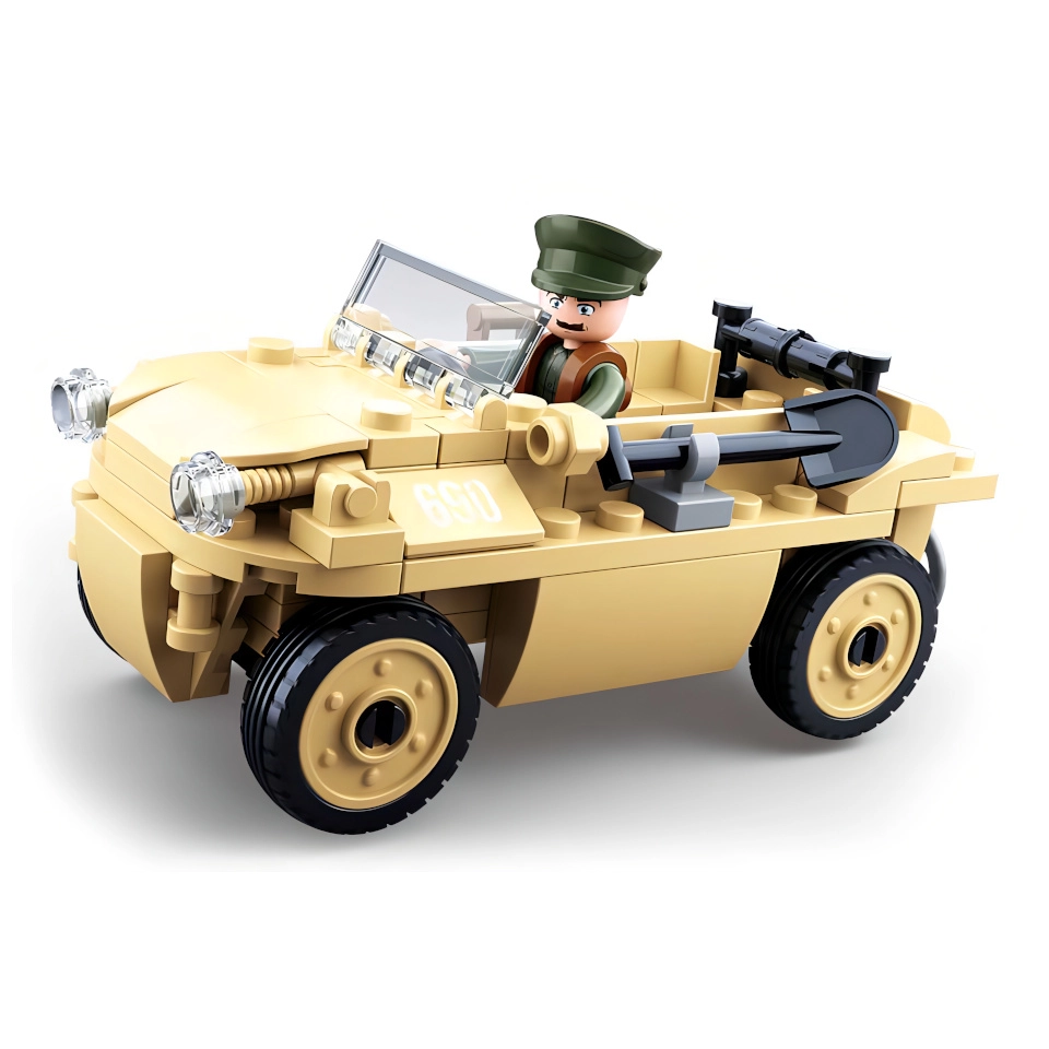Sluban B0690 Nemecký obojživelný automobil Schwimmwagen