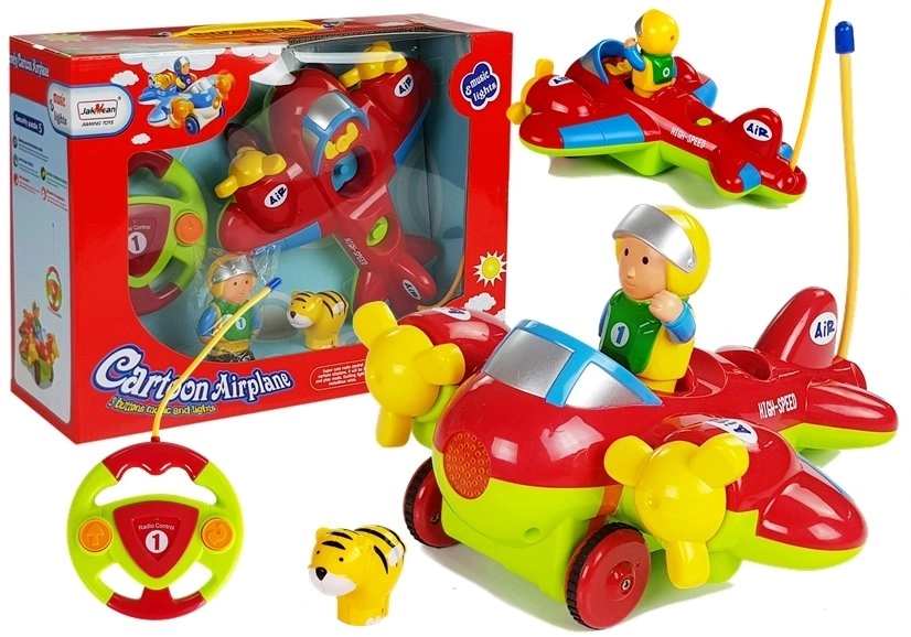 E-shop Lean Toys JakMean detské lietadlo na diaľkové ovládanie červené